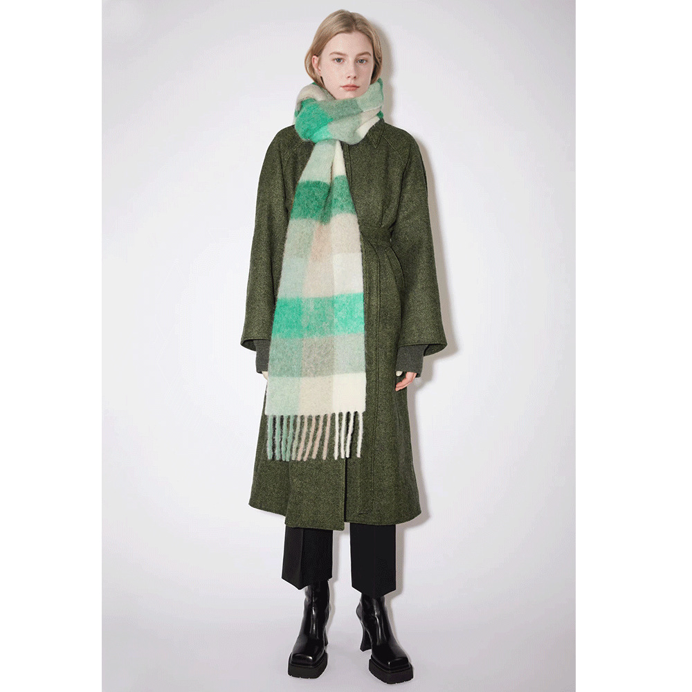 Women's Scarves Plaid Scarf New Stitching Cashmere-like Mahaired Women Warm Shawl _voghion.com