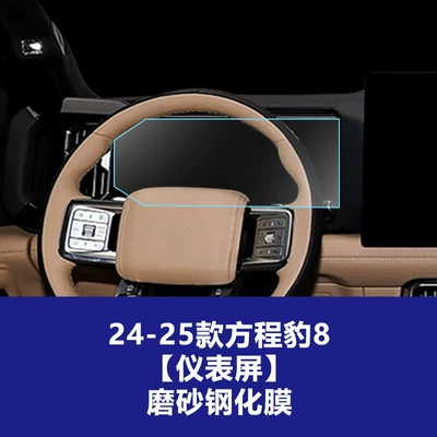 Film Suitable for Fang Cheng Bao: Car interior film - 24-25-formula-leopard-8-instrument-screen-frosted-tempered-film