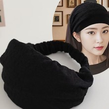 韩版新款宽边遮白发碎发松紧发带网红出游发饰防滑美观弹力束发带