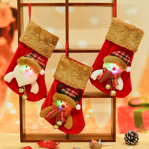 Christmas socks candy bags gift bags handbags Christmas decorative socks Christmas tree pendants children's supplies gifts