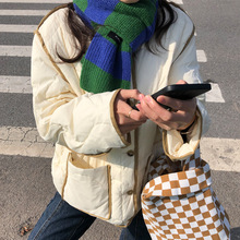 冬季彩色条纹围巾韩国ins风针织毛线围巾学院风围脖男女通用围巾