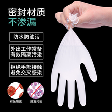 1JUE加厚一次性TPE手套食品级PVC餐饮厨房美发塑料防护家用清洁10
