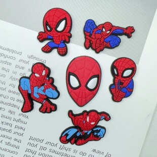 Cartoon Cute Spiderman Series PVC Soft Rubber DIY Cave Shoes Shoes Flower Shoes Buckle Clothes Hats Accessories Amazon Explosions
