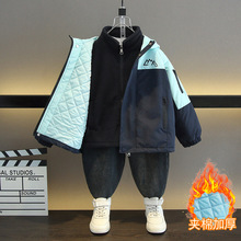 儿童秋冬款三合一冲锋衣可拆卸两件套2025冬季新款外套加厚夹棉袄