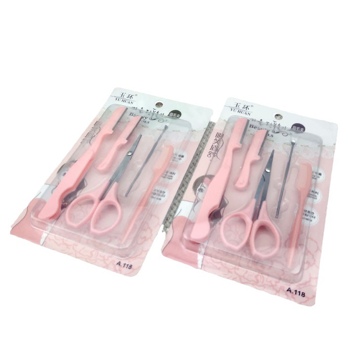 H1 425 118 cinco piezas conjunto de herramientas de belleza ceja trimmer ceja tijeras herramientas de belleza traje Yiwu 2 yuanes tienda