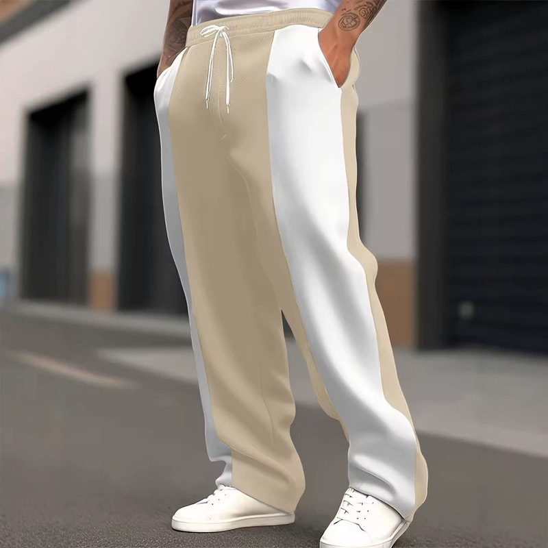Cross-Border Men's Clothing Amazon American-Style Men's Casual Sports Loose Training Jogging Quick-Dry Color-Blocking Pants Cross-Border Men's Clothing Amazon American-Style Men's Casual Sports Loose Training Jogging Quick-Dry Color-Blocking Pants