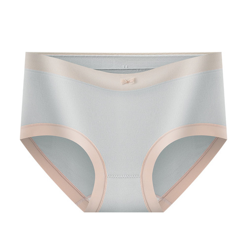 New style socialite 2.0 girls lace mid-waist underwear women's silk antibacterial crotch lift large size underwear wholesale