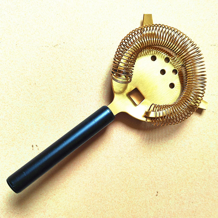 Оптовый производитель фильтра для льда из нержавеющей стали, пружинный фильтр для барменов, сепаратор льда для бара, инструмент для барменов с титановым покрытием и распылением краски