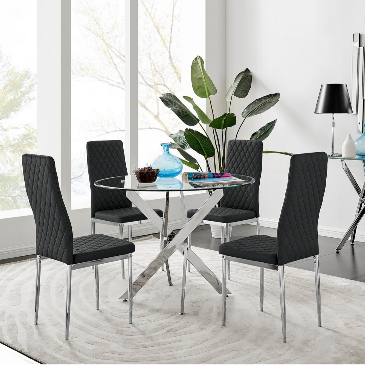 Mesa de comedor de Amazon mesa de comedor de lujo ligera y alta mesa de comedor moderna y simple mesa de comedor de vidrio