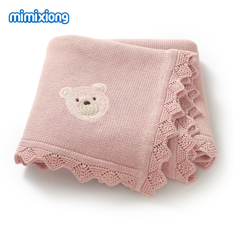 INS venta caliente primavera y otoño nuevo bebé tejido lindo oso patrón bolsa cubierta a prueba de viento para cochecitos de bebé para hombres y mujeres