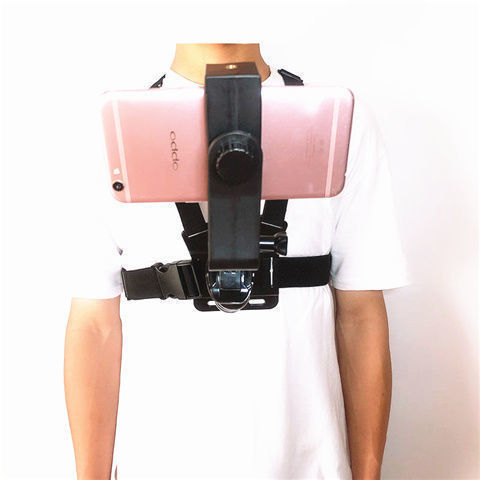 携帯電話のスタンドは屋外の路亜釣りを生放送して徒歩で胸の前に固定してスタンドを固定します。