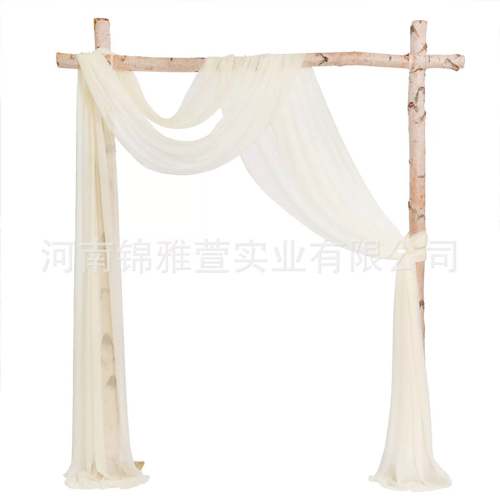亚马逊珍珠雪纺纱幔帷幔婚礼拱门窗帘背景装饰套装跨境厂家供货