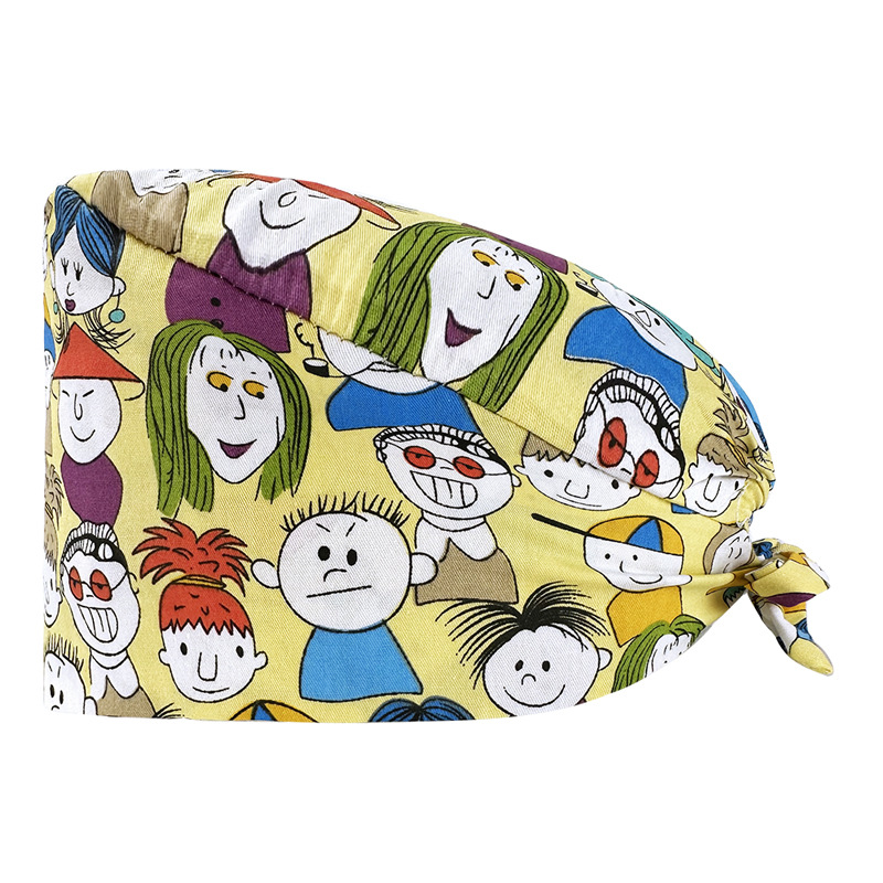 Quirófano sombrero mujer algodón quirúrgico encaje impreso enfermera sombrero nueva hebilla quimioterapia confinamiento masculino oral dental