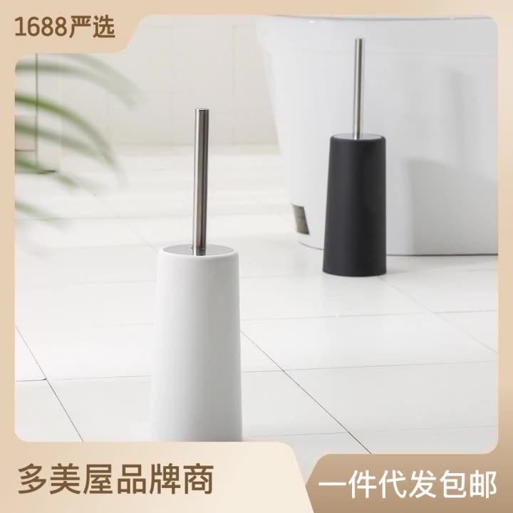 Fabricante de acero inoxidable cepillo de inodoro de mango largo para inodoro doméstico sin instalación tipo piso de base de cepillo de limpieza duradero
