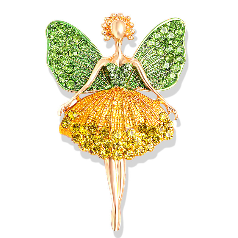 European and American Fashion Ballet Girl Dance Brooch Female Japanese and Korean Angel Corsage Sweet Elegant Brooch Sweater Accessories Buckle