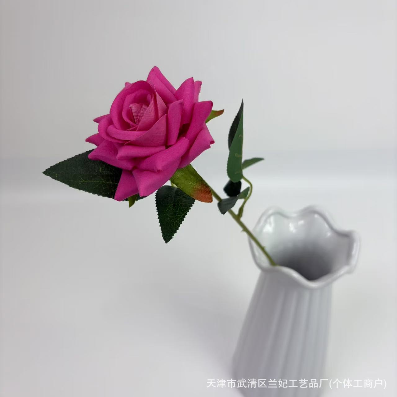 Simulación de tela de terciopelo pequeño ángulo rosa de San Valentín en el hogar hotel boda rosa decoración de pared flores de seda flores falsas