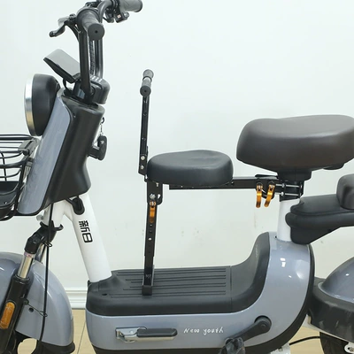 Seat with Child Support, Electric car child seat - black-seat-folding-armrest