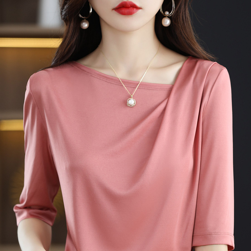 summer thin fashionable base body-friendly short sleeve T-shirt