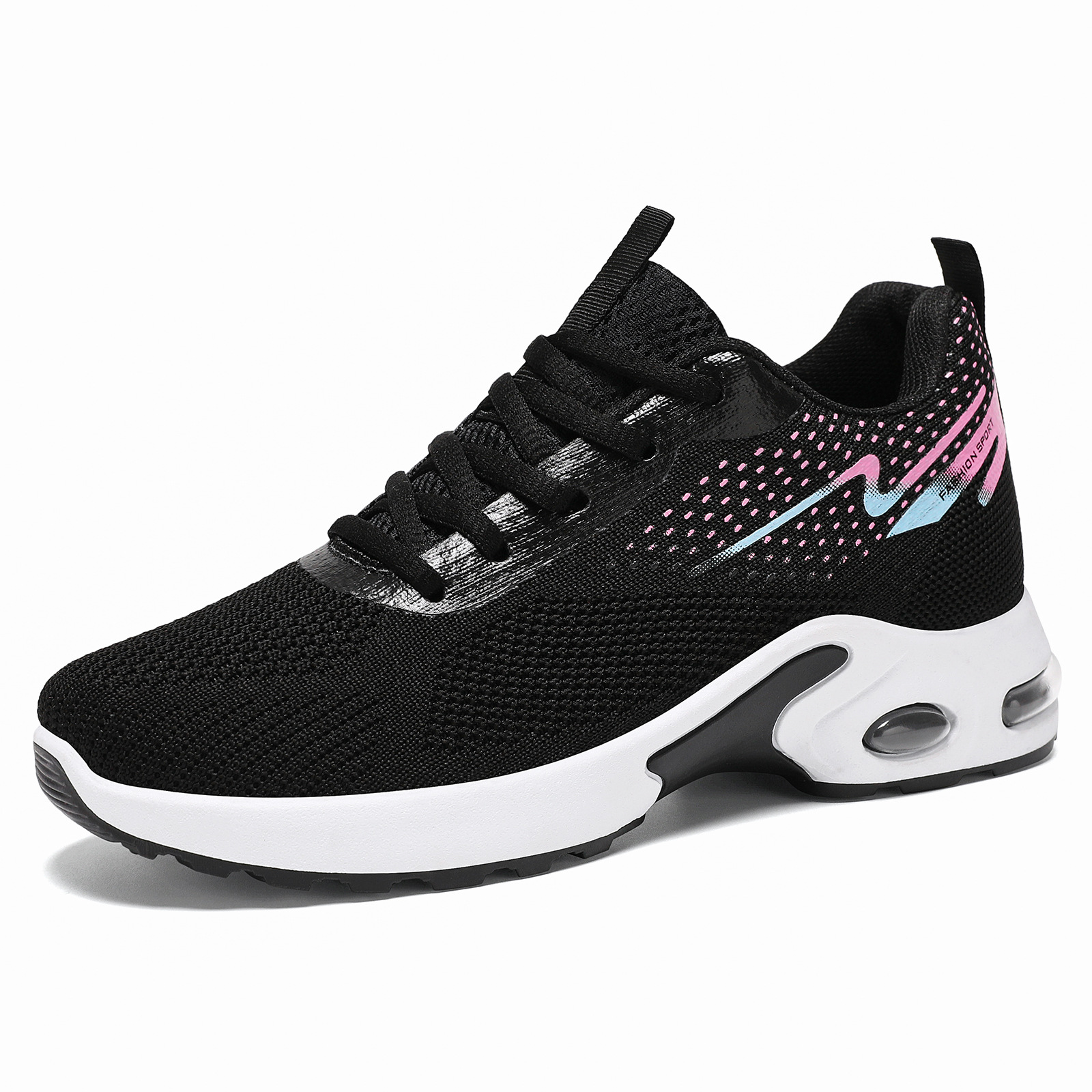 Zapatos de Mujer, Primavera 2026, Nuevo Estilo, Deportivos con Amortiguación de Aire, Tejido de Punto, Casuales, Fabricante, Suela Suave, Transpirables, para Comercio Exterior