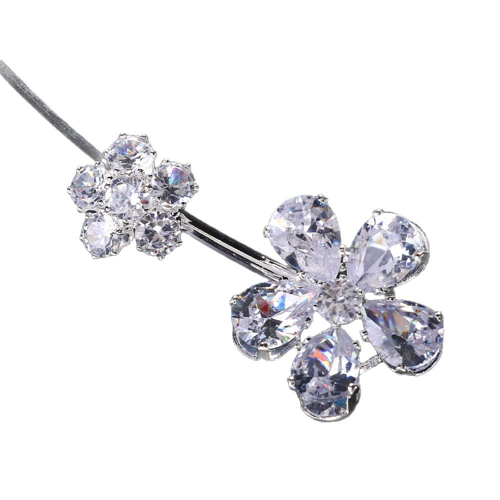 Gargantilla Abierta de Zirconia con Flor para Novias