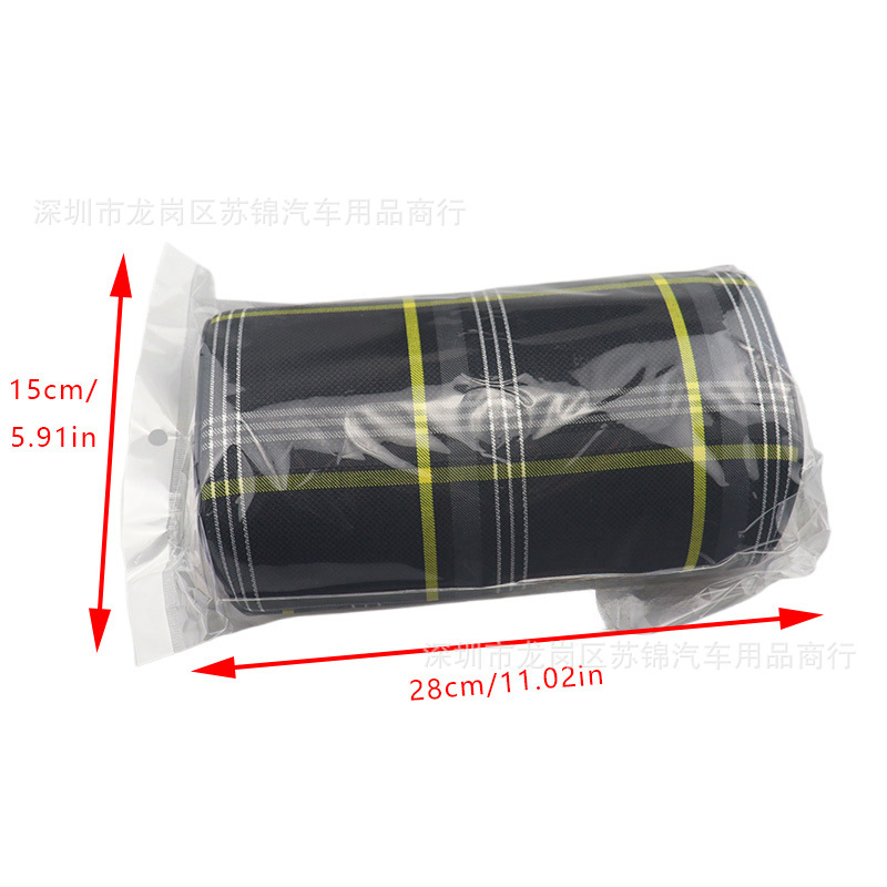 Cross-Border Hot-Selling Car Headrest Cervical Spine Neck Protection Pad Car Plaid Headrest Neck Protector Universal Striped Headrest