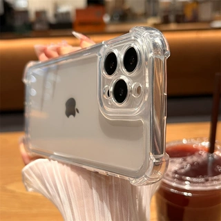 适用iphone18promax手机壳透明四角防摔苹果16新款17高级感15plus