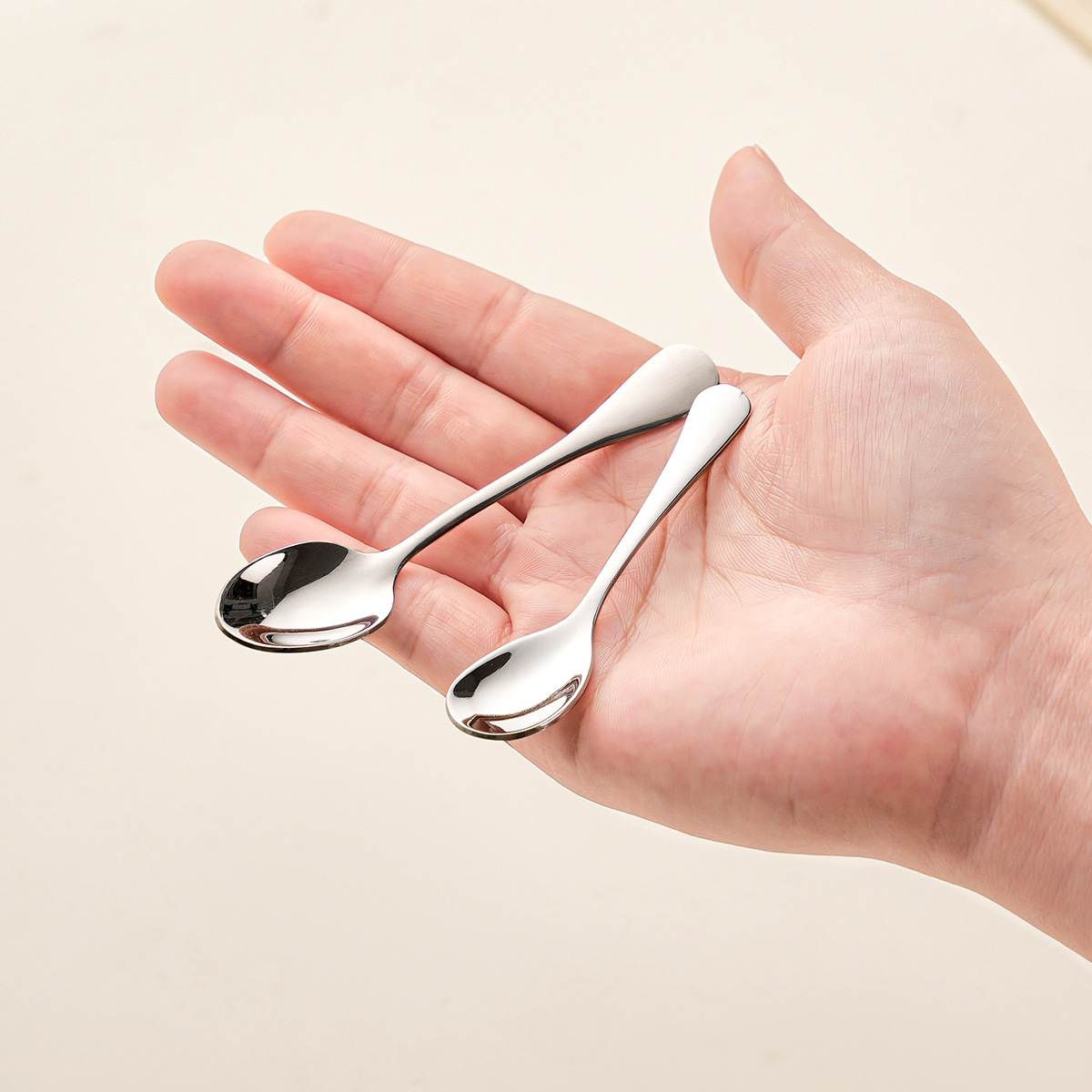 Edelstahl Kaffeelöffel Liewensmëttelgrad Fir Gewierzer Kleng_voghion.com