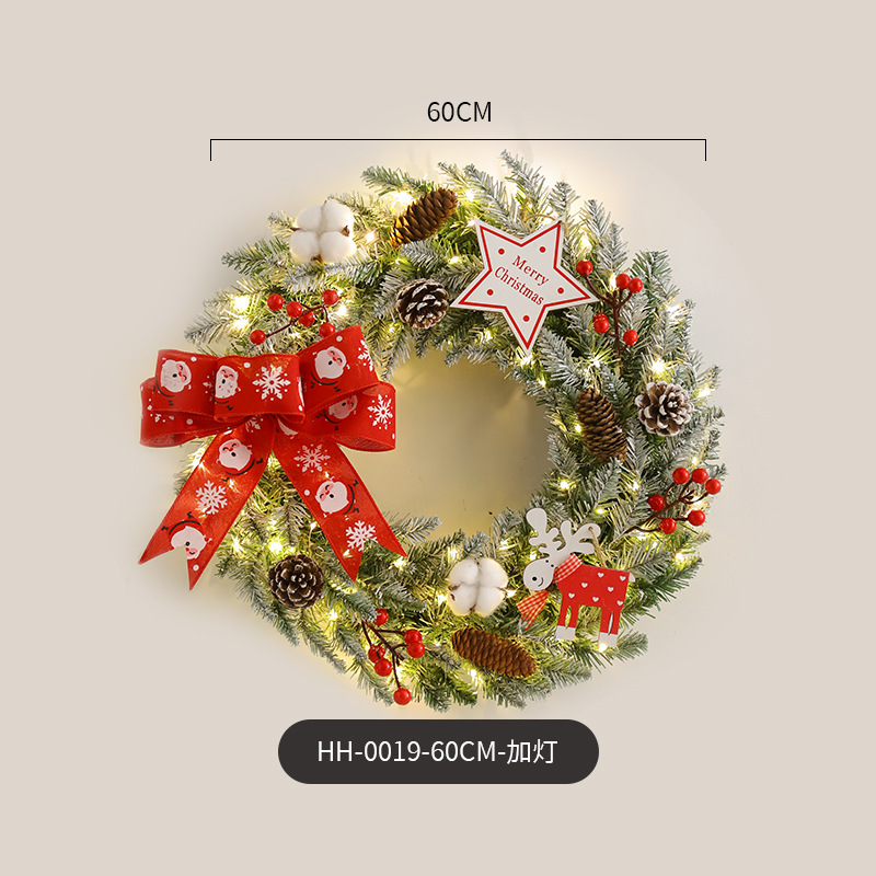 40/50/60cm guirnalda decorativa de Navidad puerta colgando escena Amazon transfronterizo popular guirnalda de Navidad Ratán