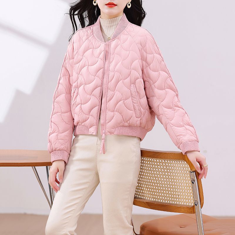 2025秋冬轻薄羽绒服女小个子休闲百搭短款立领白鸭绒外套轻盈保暖|undefined
