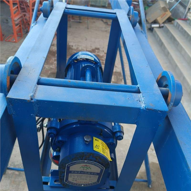 直滑式吊运机双轨道手动推拉直进直出建筑装修提升机家用升降吊机