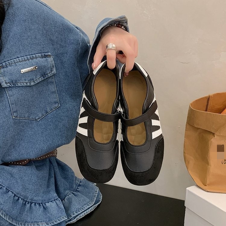 Zapatos de entrenamiento retrógrados de línea de mujer 2026 verano nuevo nicho de diseño Velcro moda versátil zapatos marizhen