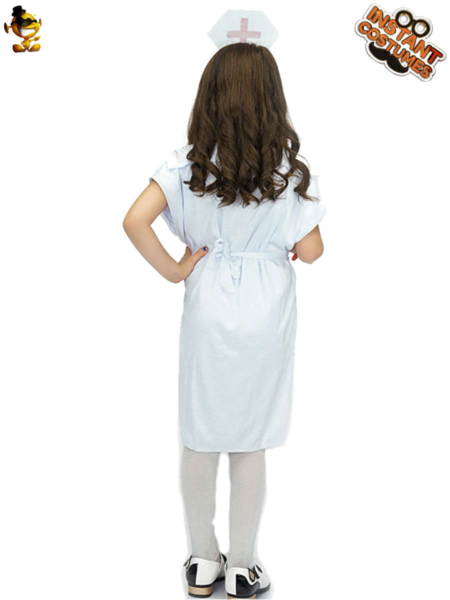 Halloween niños niña linda enfermera Cosplay traje niñas carnaval fiesta médico traje image 4