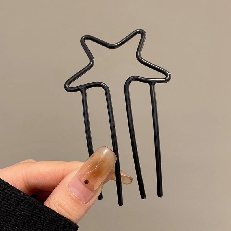 Nuevo estilo chino en forma de U pinzas de cabello de chicas bola de cabeza máquina de cabello insertado peine de alta sensación de cabeza trasera pinzas fijas