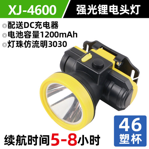 Wholesale LED headlamp with high-intensity lithium battery charging, long-range, head-mounted flashlight for outdoor fishing and home use.