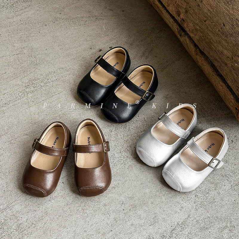 Genuine Leather Baby Girl Princess Toddler Shoes Simple Autumn New Girls Leather Shoes Baby Soft Sole Shoes Dropshipping