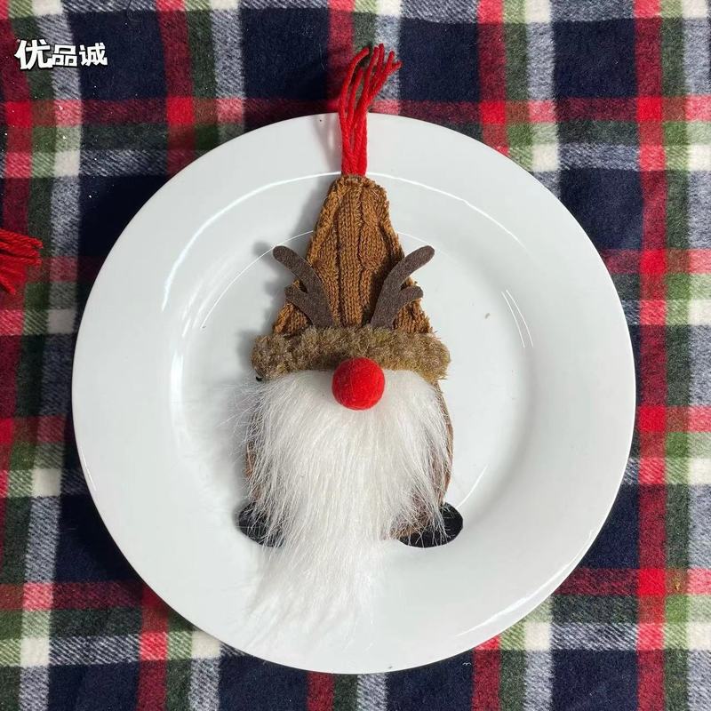 クロスボーダー新作クリスマスデコレーション クリスマスカトラリーセット ノーミットフェイスの老人ルドルフ テーブル食器セットバッグ|undefined