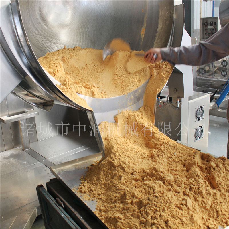 大型干面粉小麦面粉炒锅 炒油茶炒油酥的机器设备 全自动炒面机