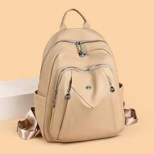 (Cross-border trading), fashionable summer backpack, solid color school bag for leisure