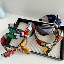 轻奢防滑韩系发箍拼色印花时尚布艺宽边头饰外出蝴蝶结女复古发卡