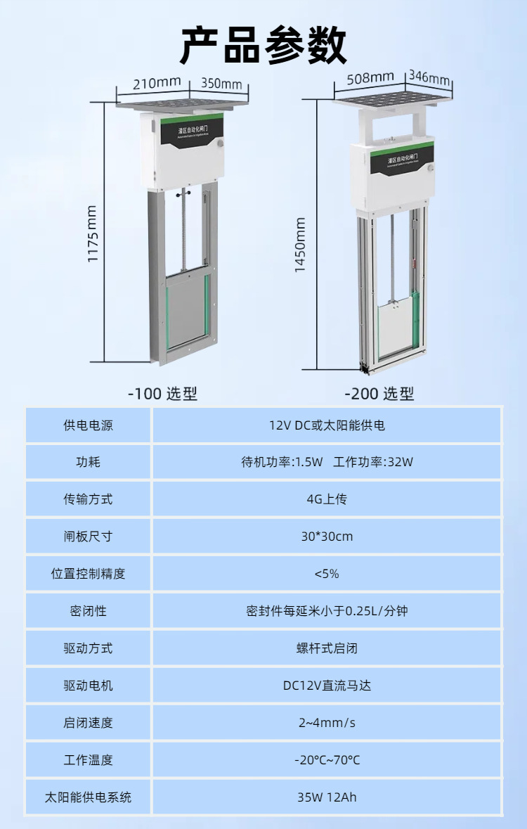 智能测控一体化闸门 自动化程度高 太阳能雨污分流平板闸门-阿里巴巴