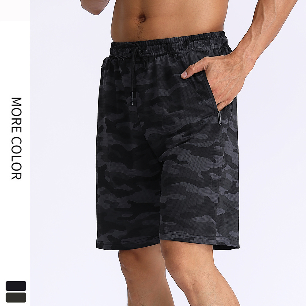 Pantalones Cortos Deportivos de Moda para Correr, Pantalones Cortos Deportivos de Camuflaje para Hombre, Pantalones Cortos de Entrenamiento de Seda Helada, Talla Grande, Pantalones Cortos de Baloncesto de Secado Rápido para Playa