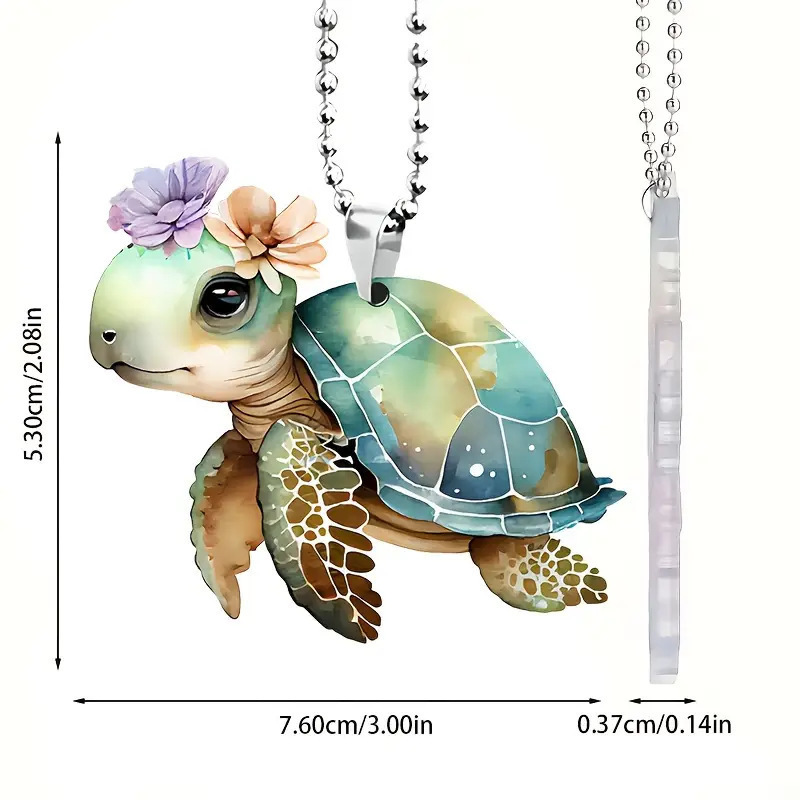 Nuevo producto creativo tortuga color acrílico interior colgante tortuga amante de la decoración image 7