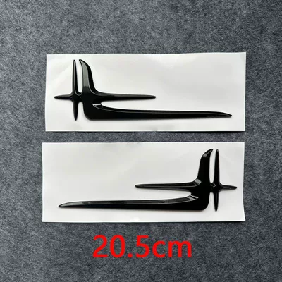Suitable for Mercedes-Benz new C-Class, rear side emblem, E-Class, A-Class, E300L, C260L, extended version, car emblem, angel wing body sticker