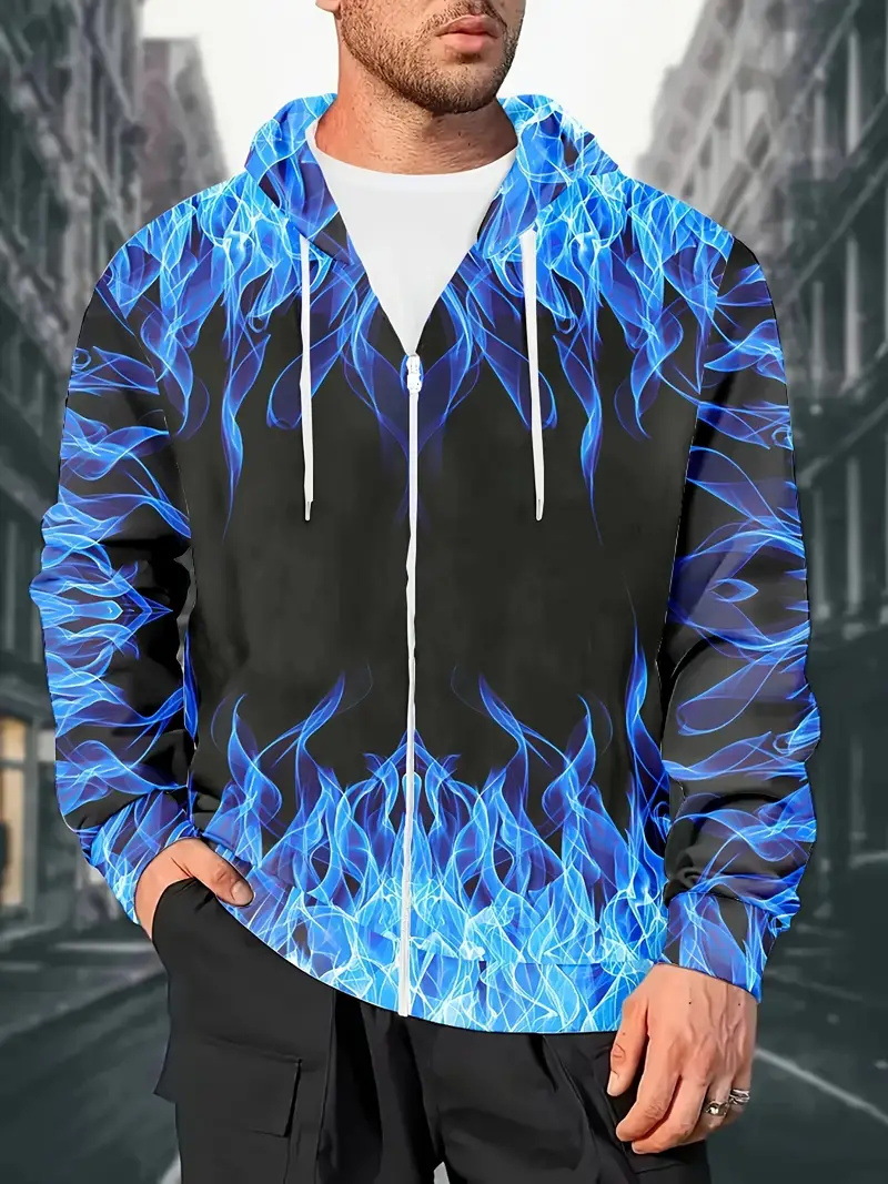 Comercio exterior nueva impresión 3D moda personalidad creativa hombre con capucha esqueleto chaqueta de suéter casual MF08