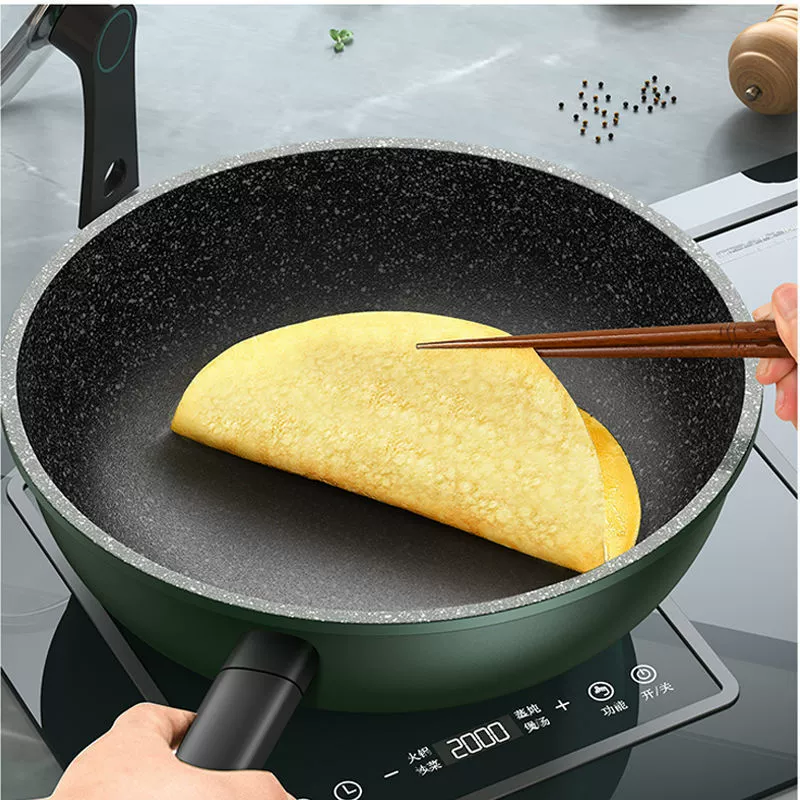 Mai Fan stone with a steamer stir-frying pan, no sticky pan, wok, thickened and cooking all-in-one house, household electromagnetic cooker gas cooker universal