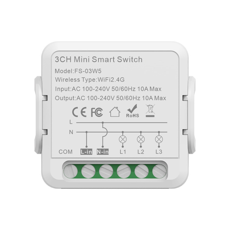 Yiweilian 3방향 Wifi + Bluetooth 듀얼 모드 10A [외부 스위치 없음]