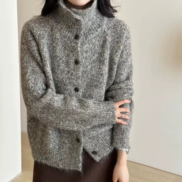 Retro colored knitted spring fashionable sweater