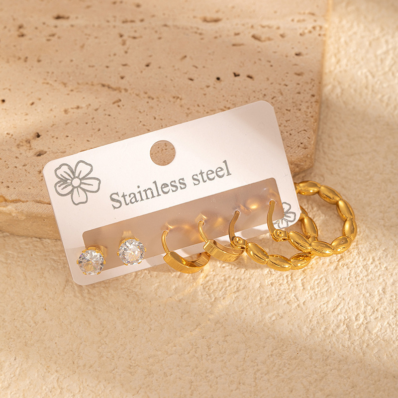 Oval spliced earring set 1137