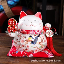 招财猫;陶瓷工艺品;汽车摆件