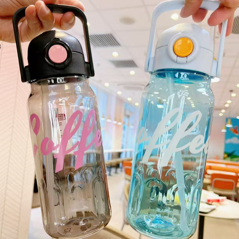 Yitong nueva taza de agua portátil taza de paja de alumno taza de plástico al aire libre hervidor de agua al por mayor